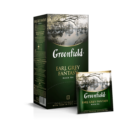 Чай черный Greenfield Earl Grey Fantasy в пакетиках 25 шт