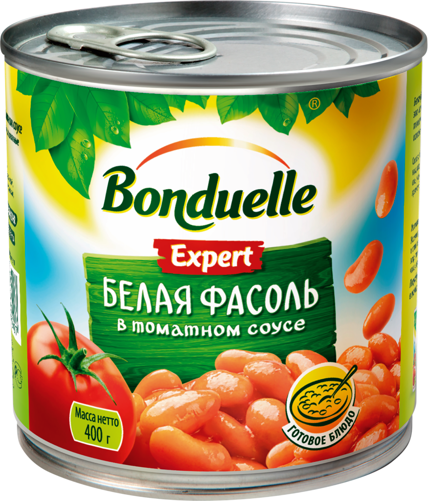 Фасоль белая в томатном соусе, в ассортименте